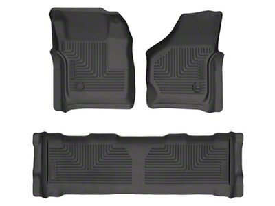 Husky Liners WeatherBeater Front and Second Seat Floor Liners; Black (99-07 F-250 Super Duty SuperCrew)