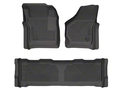Husky Liners WeatherBeater Front and Second Seat Floor Liners; Black (99-07 F-350 Super Duty SuperCrew)