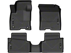 Husky Liners WeatherBeater Front and Second Seat Floor Liners; Black (22-26 Maverick Hybrid)
