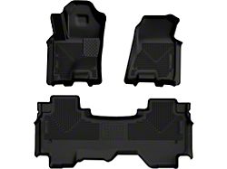 Husky Liners WeatherBeater Front and Second Seat Floor Liners; Black (2025 RAM 1500 Crew Cab)