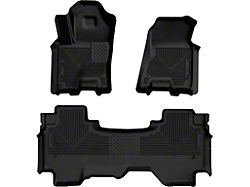 Husky Liners WeatherBeater Front and Second Seat Floor Liners; Black (2025 RAM 1500 Quad Cab)