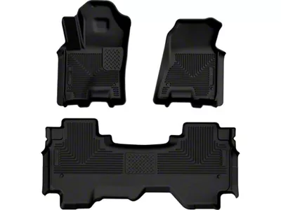 Husky Liners WeatherBeater Front and Second Seat Floor Liners; Black (2025 RAM 1500 Quad Cab)