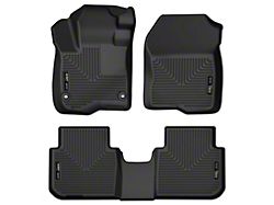 Husky Liners X-Act Contour Front and Second Seat Floor Liners; Black (19-25 Sierra 1500 Double Cab)