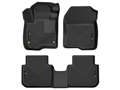 Husky Liners X-Act Contour Front and Second Seat Floor Liners; Black (19-25 Sierra 1500 Double Cab)
