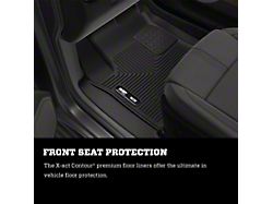 Husky Liners X-Act Contour Second Seat Floor Liner; Black (04-06 Sierra 2500 HD Crew Cab)