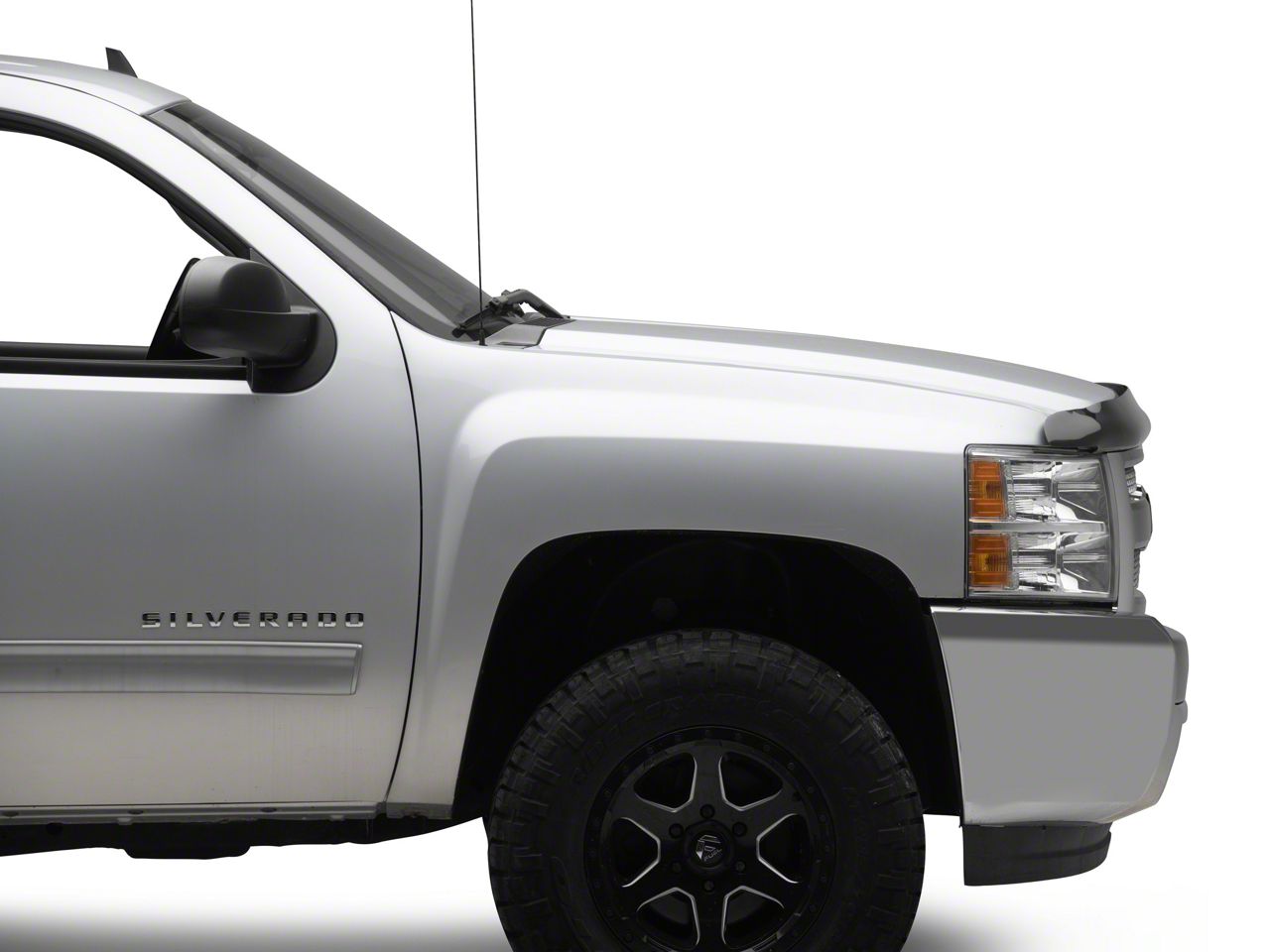 High Profile Hood Shield; Smoke 2815035 (07-13 Silverado 1500)