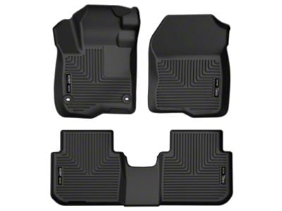 Husky Liners X-Act Contour Front and Second Seat Floor Liners; Black (20-25 Silverado 3500 HD Double Cab)