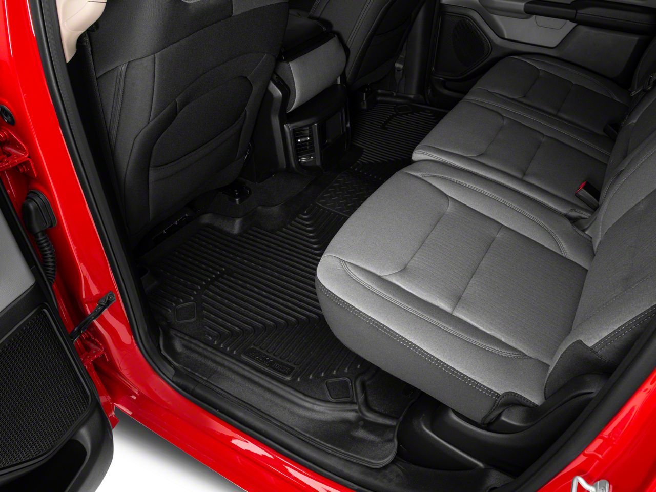 Tappetini Auto Husky Liners X-act Contour Per Dodge Ram 1500 Quad Cab (2019-2020) - Anteriori E Seconda Fila, 3 Pezzi Nero