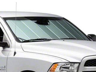Custom-Fit Rear Windshield Sunshade For 2002-2008 RAM 1500 – Black & Silver Privacy Cover With Suction Cups
