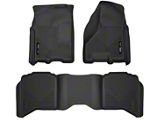 X-Act Contour Front and Second Seat Floor Liners; Black (09-18 RAM 1500 Crew Cab)