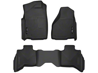 Husky Liners X-Act Contour Front and Second Seat Floor Liners; Black (02-18 RAM 1500 Quad Cab)