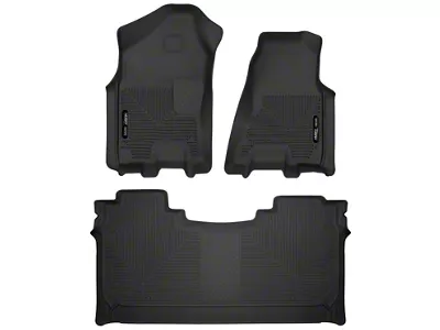 X-Act Contour Front and Second Seat Floor Liners; Black (19-24 RAM 1500 Crew Cab)