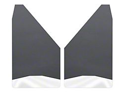 12-Inch Wide Mud Flaps; Front or Rear; Stainless Steel Weight (Universal; Some Adaptation May Be Required)