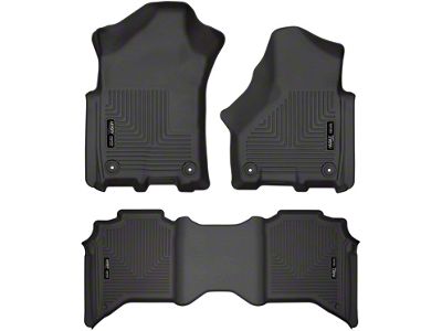 Husky Liners WeatherBeater Front and Second Seat Floor Liners; Black (19-24 RAM 2500 Crew Cab)