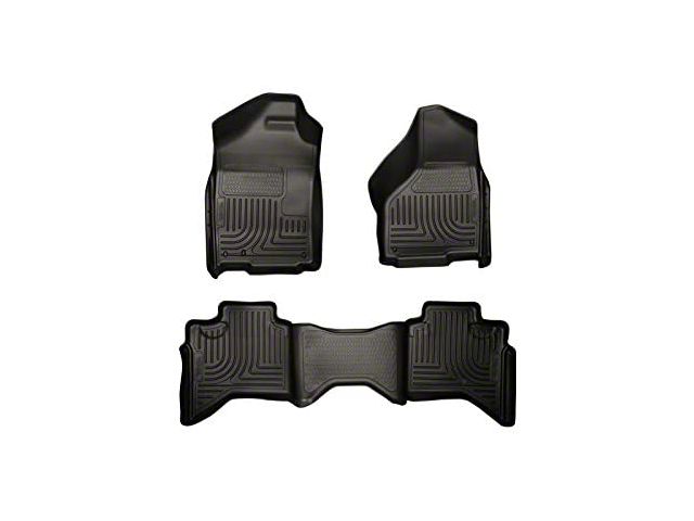 Husky Liners WeatherBeater Front and Second Seat Floor Liners; Black (03-09 RAM 2500 Quad Cab)
