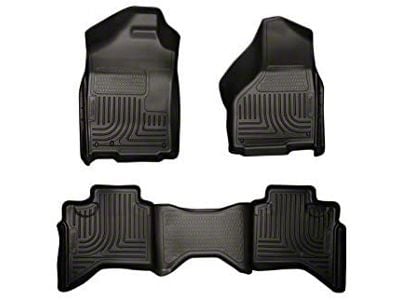 Husky Liners WeatherBeater Front and Second Seat Floor Liners; Black (03-09 RAM 2500 Quad Cab)