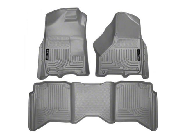 Husky Liners WeatherBeater Front and Second Seat Floor Liners; Gray (10-18 RAM 2500 Crew Cab)
