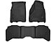 X-Act Contour Front and Second Seat Floor Liners; Black (10-18 RAM 2500 Crew Cab w/ Automatic Transmission)