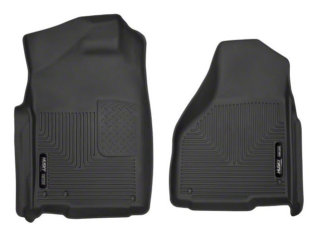 X-Act Contour Front Floor Liners; Black (03-18 RAM 2500 Regular Cab w/ Automatic Transmission)