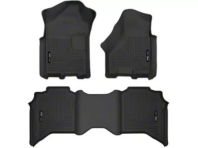 X-Act Contour Front and Second Seat Floor Liners; Black (19-24 RAM 2500 Crew Cab)
