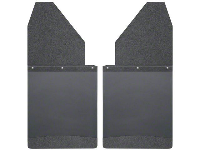 14-Inch Wide KickBack Mud Flaps; Front or Rear; Textured Black Top and Weight (Universal; Some Adaptation May Be Required)