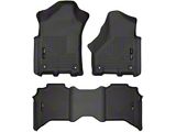 Husky Liners WeatherBeater Front and Second Seat Floor Liners; Black (19-26 RAM 3500 Crew Cab)