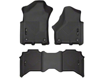 Husky Liners WeatherBeater Front and Second Seat Floor Liners; Black (19-24 RAM 3500 Crew Cab)