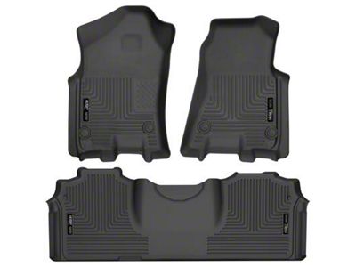 Husky Liners WeatherBeater Front and Second Seat Floor Liners; Black (19-24 RAM 3500 Mega Cab)