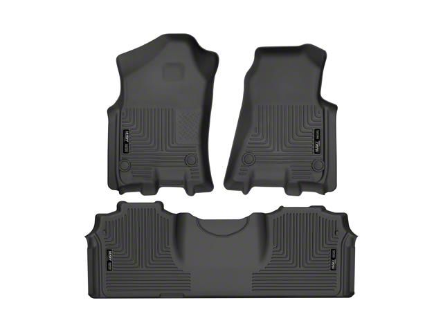 Husky Liners WeatherBeater Front and Second Seat Floor Liners; Black (19-24 RAM 3500 Mega Cab)