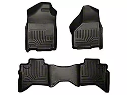 Husky Liners WeatherBeater Front and Second Seat Floor Liners; Black (03-09 RAM 3500 Quad Cab)