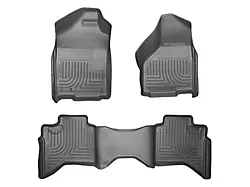 Husky Liners WeatherBeater Front and Second Seat Floor Liners; Gray (03-09 RAM 3500 Quad Cab)