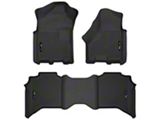 Husky Liners X-Act Contour Front and Second Seat Floor Liners; Black (19-26 RAM 3500 Crew Cab)
