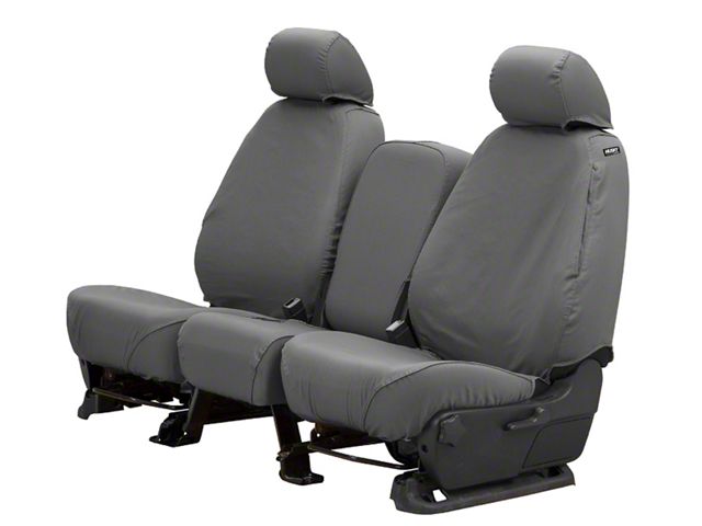 Husky Liners Heavy Duty Front Row Seat Covers; Charcoal (14-18 Sierra 1500 w/ Bench Seat)