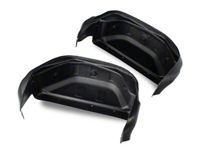 Rear Wheel Well Guards; Black (19-24 Sierra 1500)