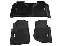 Husky Liners WeatherBeater Front and Second Seat Floor Liners; Black (19-24 Sierra 1500 Crew Cab w/ Rear Underseat Storage)