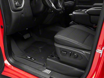 X-Act Contour Front and Second Seat Floor Liners; Black (19-24 Sierra 1500 Crew Cab w/ Rear Underseat Storage)