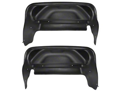 Rear Wheel Well Guards; Black (15-19 Sierra 2500 HD SRW)