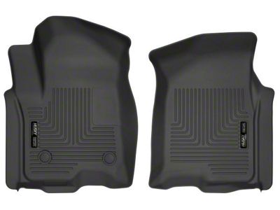 Husky Liners WeatherBeater Front Floor Liners; Black (20-25 Sierra 2500 HD Double Cab, Crew Cab)