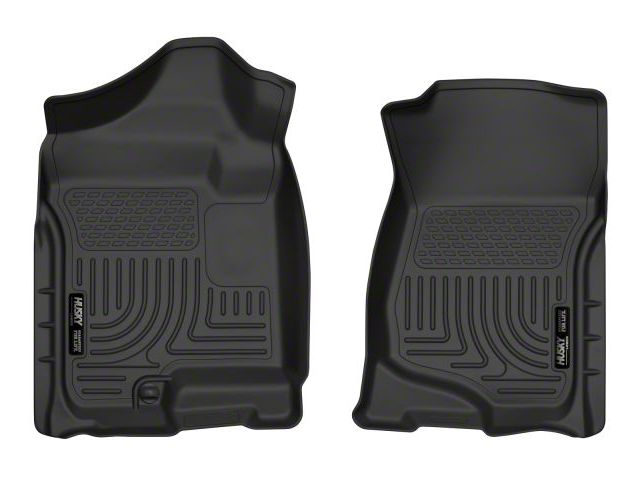 Husky Liners WeatherBeater Front Floor Liners; Black (07-14 Sierra 2500 HD Extended Cab, Crew Cab)