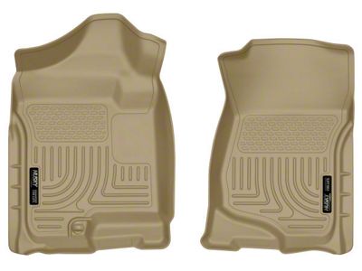 Husky Liners WeatherBeater Front Floor Liners; Tan (07-14 Sierra 2500 HD Extended Cab, Crew Cab)