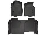 Husky Liners WeatherBeater Front and Second Seat Floor Liners; Black (20-26 Sierra 2500 HD Double Cab)