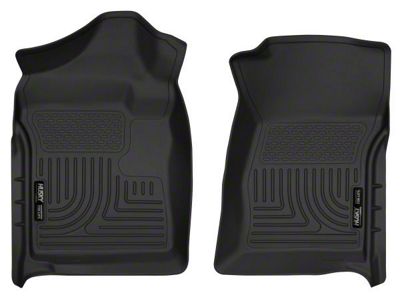 Husky Liners WeatherBeater Front Floor Liners; Black (07-14 Sierra 3500 HD Regular Cab)