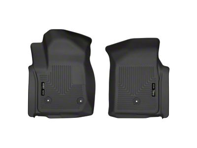 Husky Liners WeatherBeater Front Floor Liners; Black (19-25 Silverado 1500 Regular Cab)
