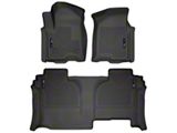 Husky Liners WeatherBeater Front and Second Seat Floor Liners; Black (19-24 Silverado 1500 Double Cab)