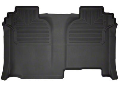 Husky Liners WeatherBeater Second Seat Floor Liner; Full Coverage; Black (19-24 Silverado 1500 Crew Cab w/o Rear Underseat Storage)