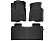 X-Act Contour Front and Second Seat Floor Liners; Black (19-24 Silverado 1500 Crew Cab w/ Rear Underseat Storage)