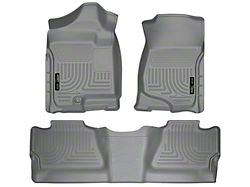 Husky Liners WeatherBeater Front and Second Seat Floor Liners; Footwell Coverage; Gray (07-14 Silverado 2500 HD Crew Cab)
