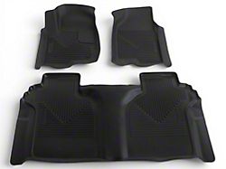 Husky Liners X-Act Contour Front and Second Seat Floor Liners; Black (20-26 Silverado 2500 HD Crew Cab)