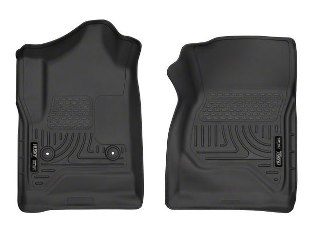 X-Act Contour Front Floor Liners; Black (15-19 Silverado 2500 HD Regular Cab)