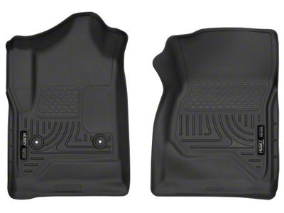 X-Act Contour Front Floor Liners; Black (15-19 Silverado 2500 HD Regular Cab)